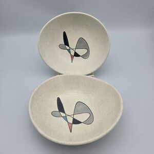 Metlox Poppytrail California Contempo Freeform Bowls Set of 2 Atomic Era MCM